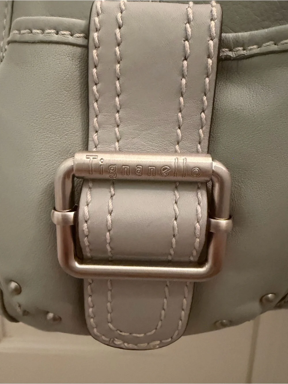 NWT- Tignanello Glove Leather Pocket Hobo with Braided Accent & Keyfob